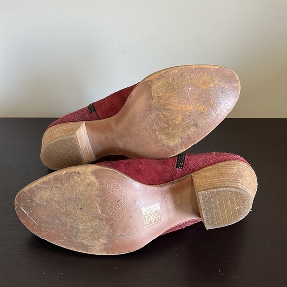 Free People Loveland Red Suede Booties Boots Size 38 - Picture 13 of 14